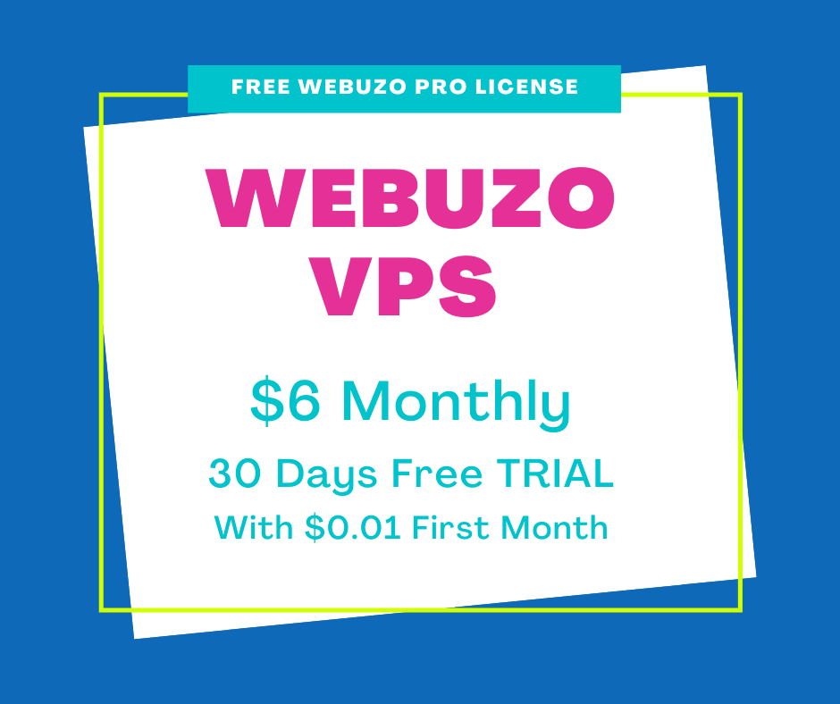 INTERSERVER WEBUZO VPS 30 DAYS FREE TRIAL